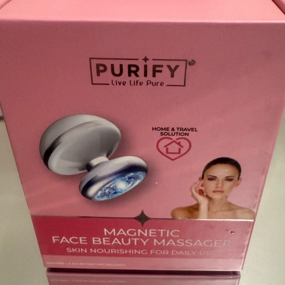 Magnetic Face Beauty Massager - Silver